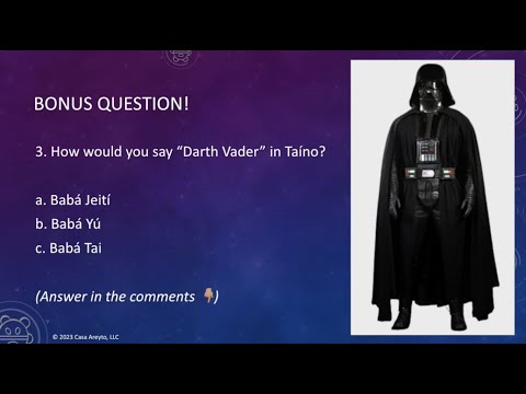 Let's Talk Taíno 91 - Taíno Picture Talk | Darth Vader