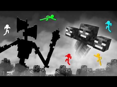 Stickman VS Minecraft: Sirenhead vs Wither - AVM Shorts Animation