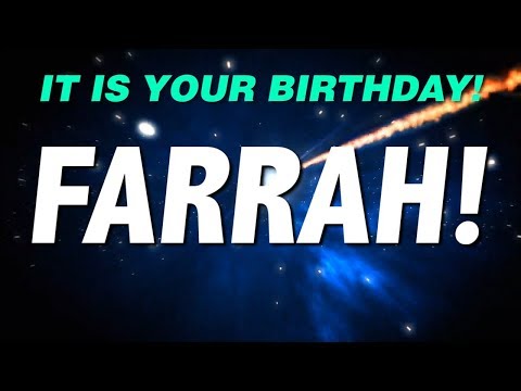 HAPPY BIRTHDAY FARRAH! This is your gift.