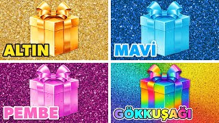 Hediyeni Seç...! 🎁 Ne Kadar Şanslısın? 🌈💙🎀💛 Altın, Mavi, Pembe ya da G