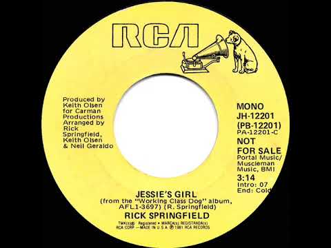 1981 Rick Springfield - Jessie’s Girl (mono radio promo 45)