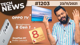 OnePlus RT India Launch, Moto G31 Key Specs, Snapdragon 8 Gen 1, OPPO TV, OnePlus 10 Pro-#TTN1203