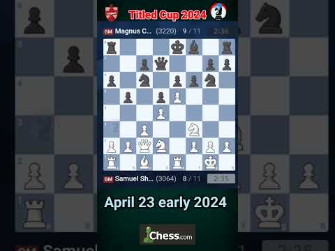 Samuel Shankland vs Magnus Carlsen - April 23 early 2024 #chess #chessplayer #chessanalysis