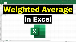 How To Calculate A Weighted Average In Excel (With Percentages!)