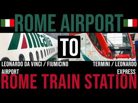 AEROPORTO DE ROMA PARA O CENTRO DE ROMA DE TREM - TREM LEONARDO EXPRESS PARA TERMINI - FIUMICINO PARA TERMINI