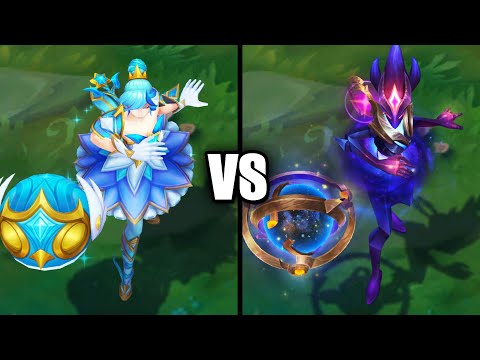 Star Guardian Orianna vs Dark Star Orianna Skins Comparison (League of Legends)