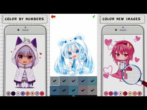 Pixel Art Anime Color By Number Sandbox Coloring Video