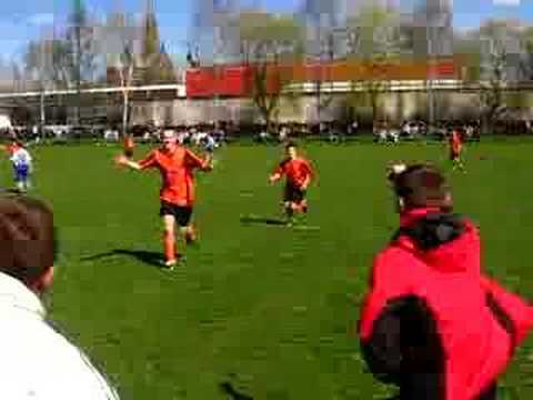 Gol Piotra Pudły w meczu Kotwica Korczyna - LKS Skołyszyn 5: