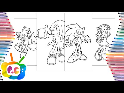 Sonic friends coloring pages/Sonic, Knuckles, Tails, Amy Rose say Like /Johnning-WHAT THE HELL [NCS]