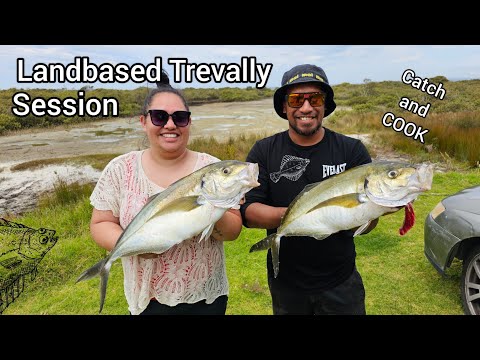 Kaimaumau Landbased Trevally Session with Marco and Tiana [ Catch and Cook ]