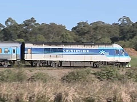 Countrylink XPT at Warabrook -- NSW passenger train.