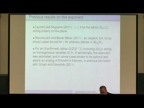 Prof. Amos Nevo | Homogeneous dynamics, unitary representations, and Diophantine exponents