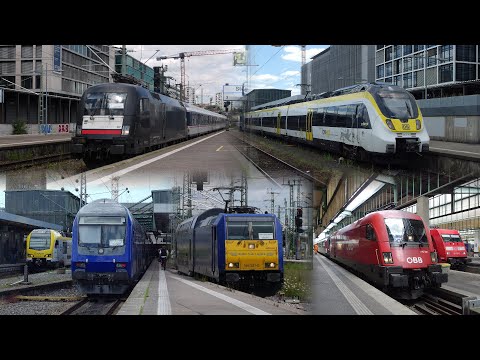 Stuttgart Hbf | BR 182 und 185 mit n-Wagen, 146 + SRI Dostos, SBB IC, BR 218 & mehr | Trainspotting