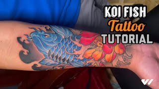 KOI FISH TATTOO FINAL SESSION (TAGALOG TATTOO TUTORIAL)
