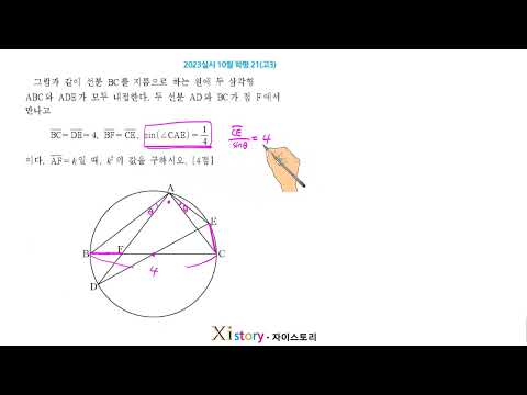 2023년 10월 고3 모의고사 수학 21번
