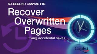 How to Restore Previous Page Versions in Canvas LMS (60-Sec Fix)