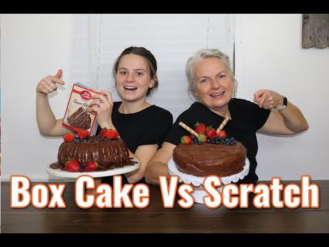 Which One is Better? Box Cake Mix vs Scratch Cake||Mother Daughter Baking Challenge