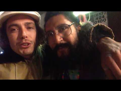 Brooks Nielsen of the Growlers kisses ¥oshi Walsh on Episode 1 of Yoshi Walsh Comedy Special