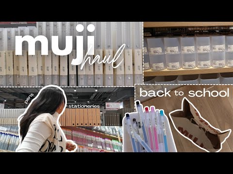 muji haul | minimalistic school stationeries, pens, huge haul!!