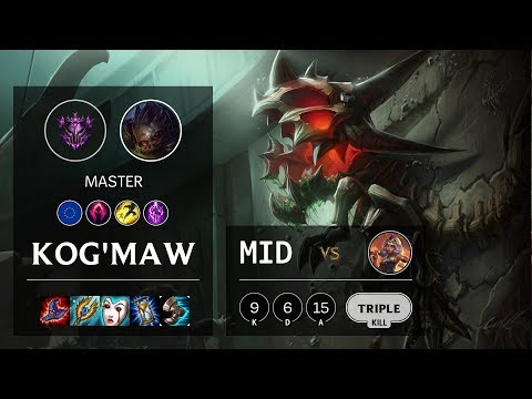 Kog'Maw Mid vs Qiyana - EUW Master Patch 10.7