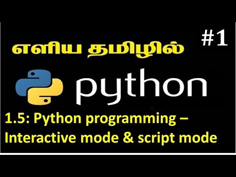 Section 1 5 Python Programming Interactive Mode And Script Mode