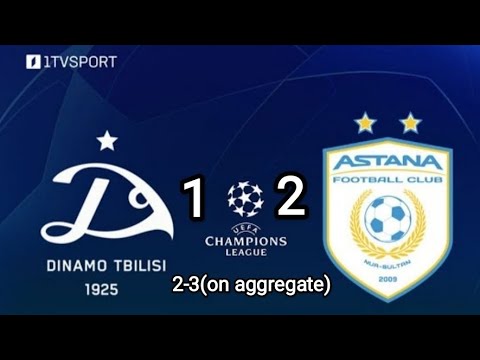Dinamo Tbilisi 1-2 Astana|2-3(on aggregate)|UEFA Champions League first qualification stage.