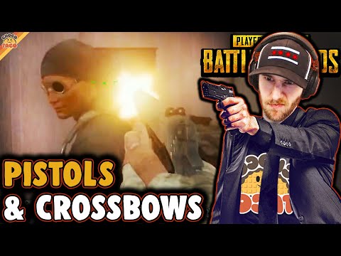 A Challenge Game and a Challenging Game - chocoTaco PUBG Solos Pistols Crossbow Gameplay