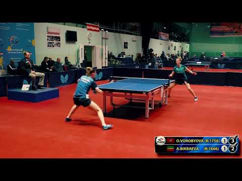2.BIKBAEVA - VOROBYOVA RUSSIAN Championship table tennis настольный теннис