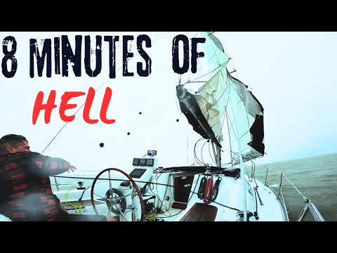 STORM SQUALL rips sail to TATTERS 1st time sailing