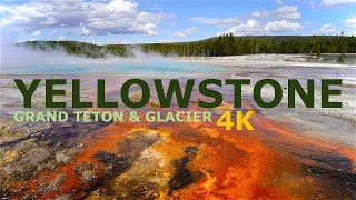 YELLOWSTONE, GRAND TETON & GLACIER - Road Trip National Parks in 4K + Drone