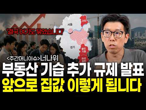 '부동산 규제 지역 추가 지정' 앞으로 부동산 이렇게 됩니다. (너나위의 주간머니이슈)