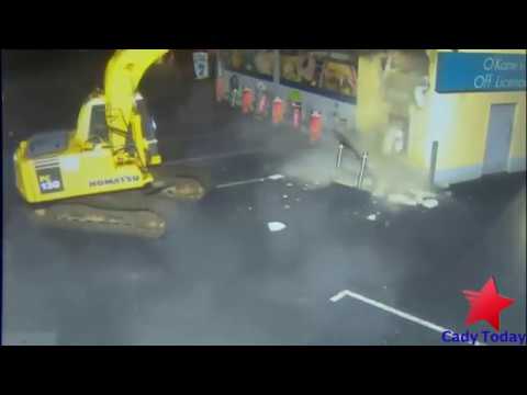 Похищение банкомата с помощью экскаватора