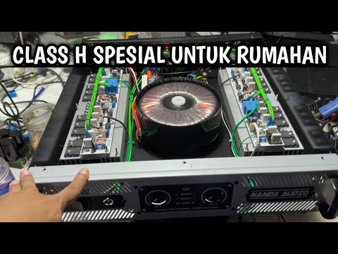 The CLASS H 1 kva power amplifier uses a 40v 80v toroidal transformer with 20 Toshiba transistors.