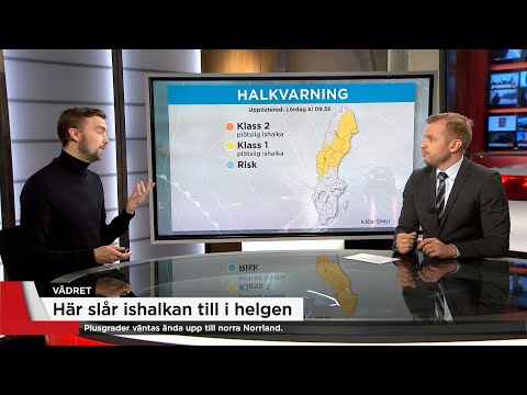 Varning för ishalka i helgen - Nyheterna (TV4)