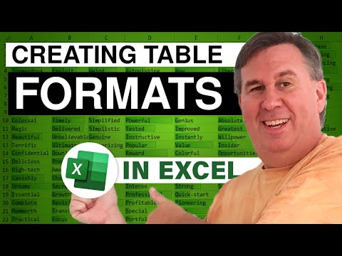 Excel - Create Custom Table Formats: Banded Rows, Conditional Formatting, & More! - Episode 935
