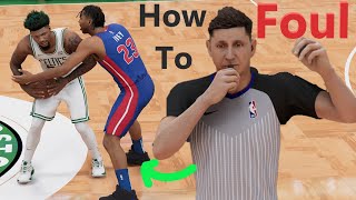 NBA 2k23 how to foul