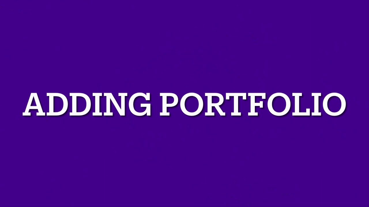 Adding Portfolio |Formal Formative Assessment