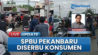 Imbas Harga BBM Nonsubsidi Naik, Warga Pekanbaru Serbu Pertalite & Solar, Antrean di SPBU Mengular