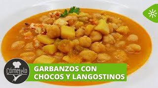 Cómetelo | Garbanzos con chocos y langostinos