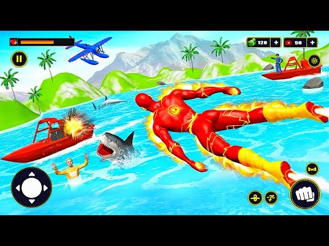 Flying Police Fire Hero: Gangster Crime City Part 2 - Android Gameplay