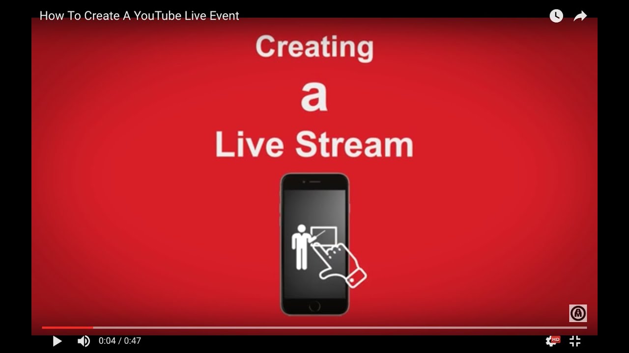 How To Create A YouTube Live Event