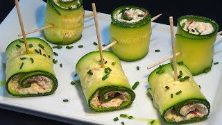 Receta Rollitos de calabacín con atún y queso crema. Loli Domínguez. Recetas de cocina, paso a paso.