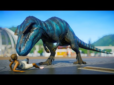 🌍 Jurassic World Evolution - 2 Gorgosaurus Vs 2 Acrocanthosaurus Breakout and Fight!