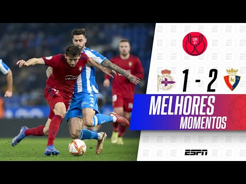 GOLAÇO ESPETACULAR DE FALTA À LA DJALMINHA | La Coruña 1 x 2 Osasuna | Copa do Rei