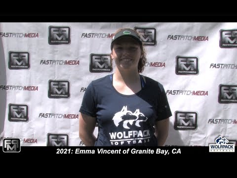 2021 Emma Vincent First Base and Third Base Softball Skills Video - Lady Wolfpack