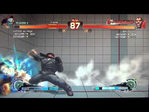 SSF4 AE Endless Battle - WH Psycho (Balrog) Vs jozhear as vega (Vega)