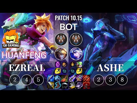SN huanfeng Ezreal vs Ashe Bot - KR Patch 10.15