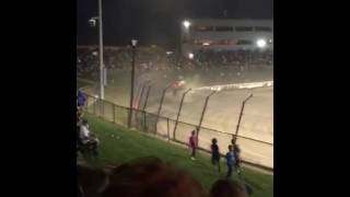 Bryan Tyler's 2016 Eldora Speedway 4 Crown Nationals USAC Silver Crown Dirt Champ Car Big Crash