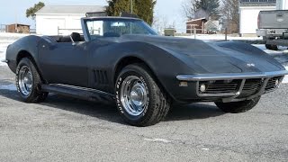 preview picture of video '1968 Black Black Corvette Convertible 4spd Hot Rod Frame Off'