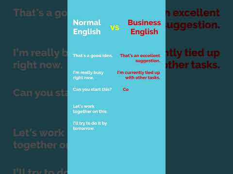 Normal English vs. Business English 4